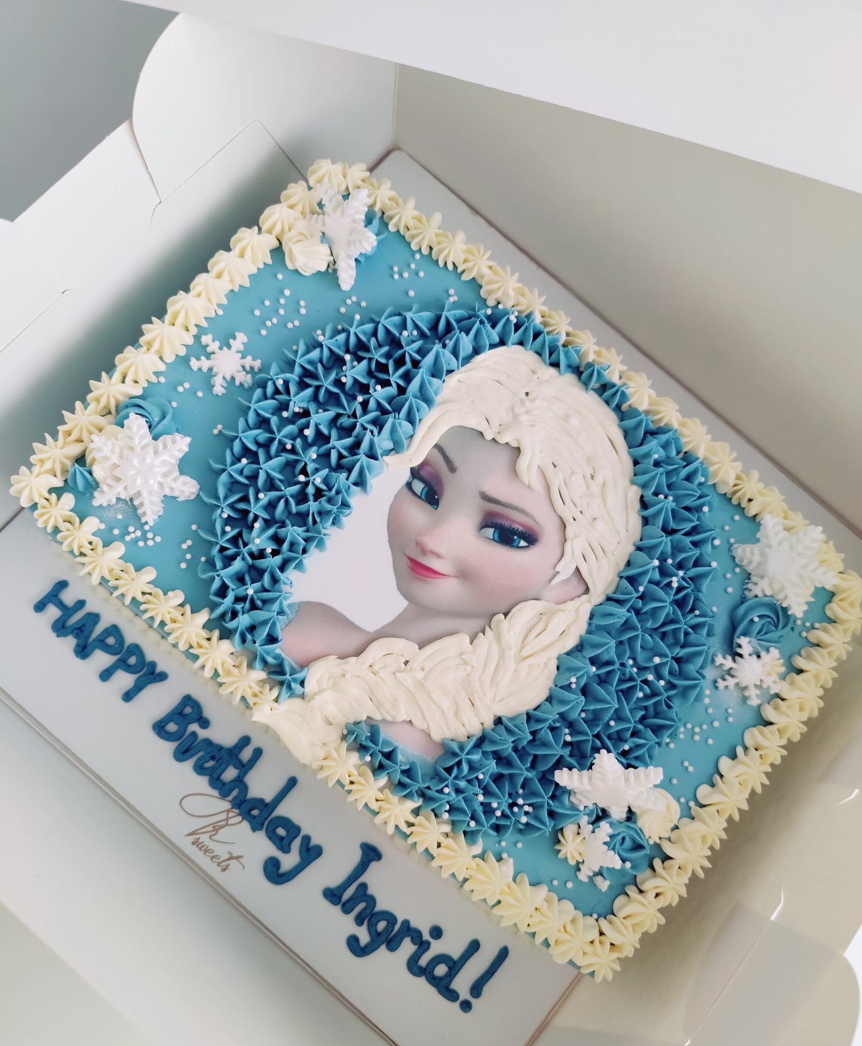 square princess birthday cake